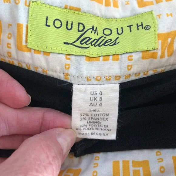 Loudmouth Yellow Swirl Skort Size 0 Golf Tennis - Picture 2 of 7